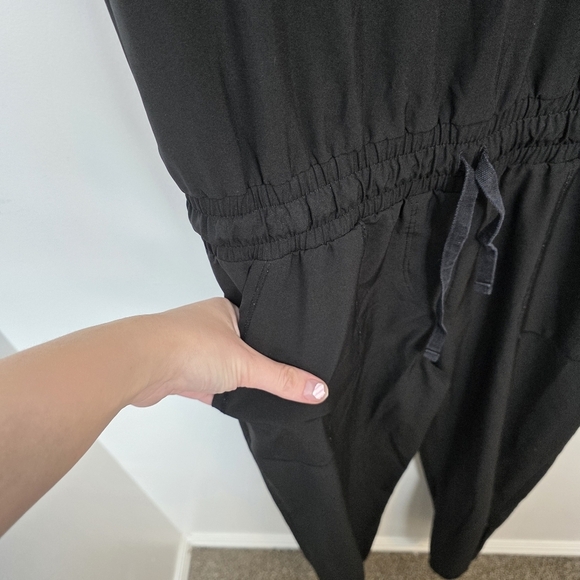 Albion Black Elastic Waist Athleisure Minimalist Sporty Jogger Jumpsuit Size XS - Picture 5 of 7